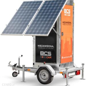 Bcs Mobilna Wieża Monitoringu Mobilcam P750 Z Lekką Przyczepą I Panelami Słonecznymi